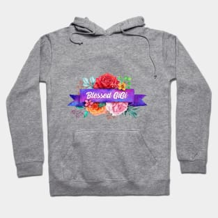 Blessed GiGi Floral Design with Watercolor Roses Hoodie